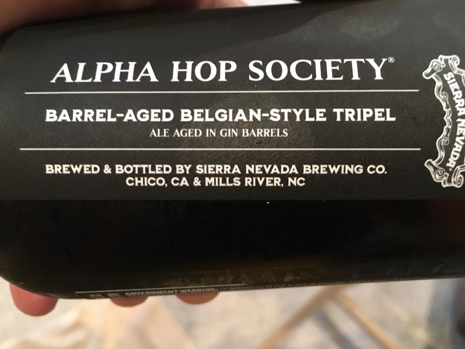 Alpha Hop Society: Tripel (Gin Barrel Aged)