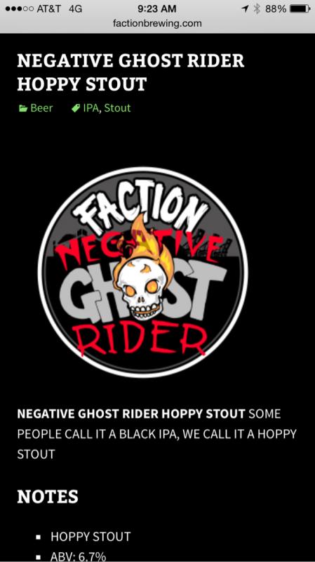 Negative Ghost Rider Hoppy Stout 