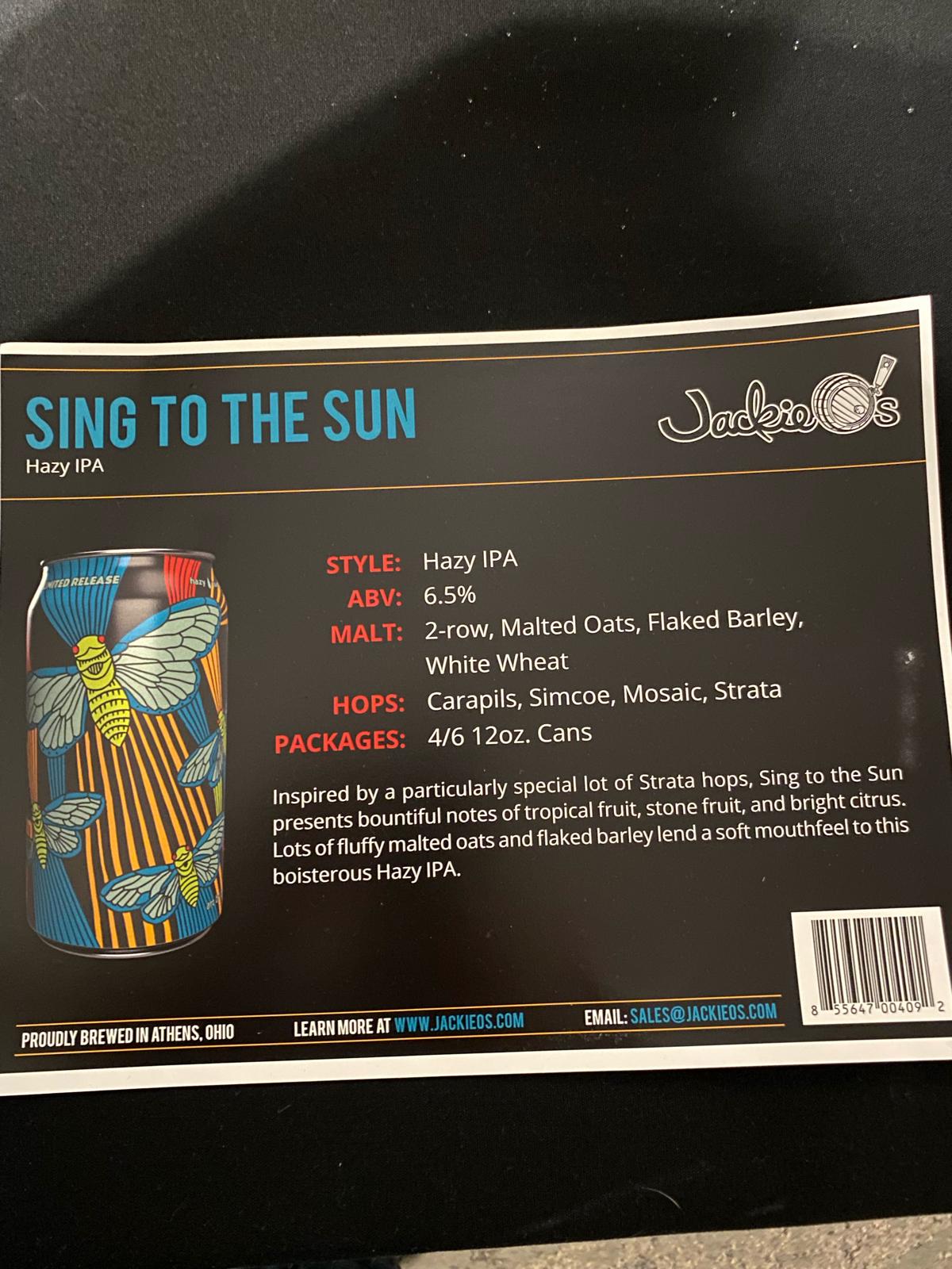 Sing To The Sun