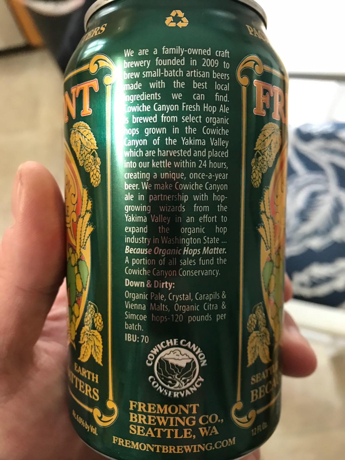 Cowiche Canyon Fresh Hop Ale (2018)