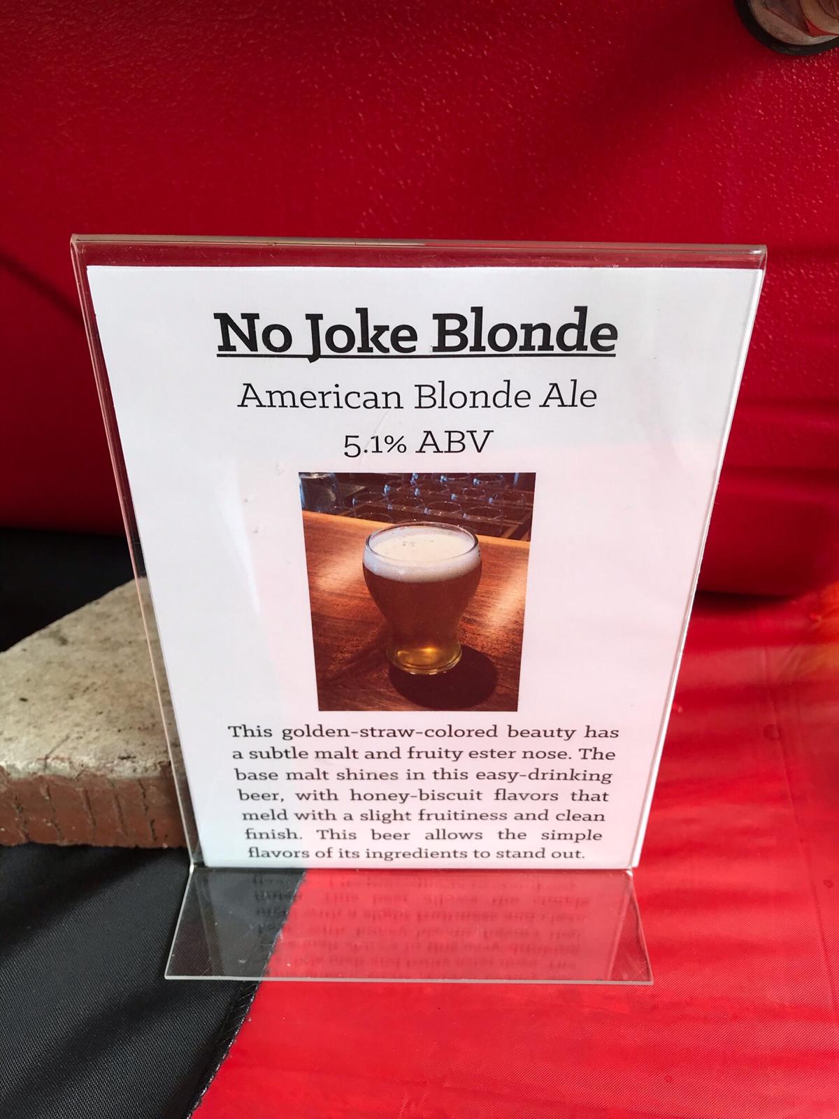 No Joke Blonde Ale