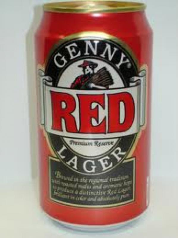 1990's GENNY RED LAGER PREMIUM RESERVE BEER CAN GENESEE ROCHESTER,NY.NEW YORK 