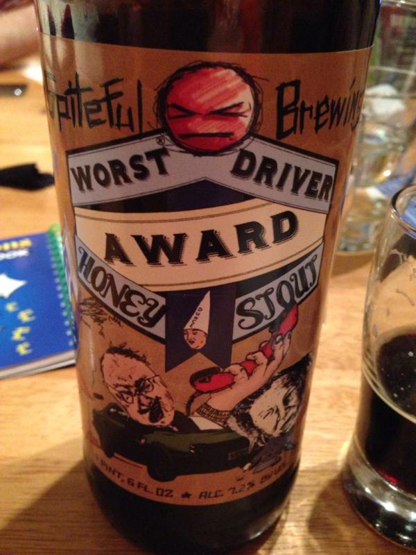 Worst Driver Award - Honey Stout