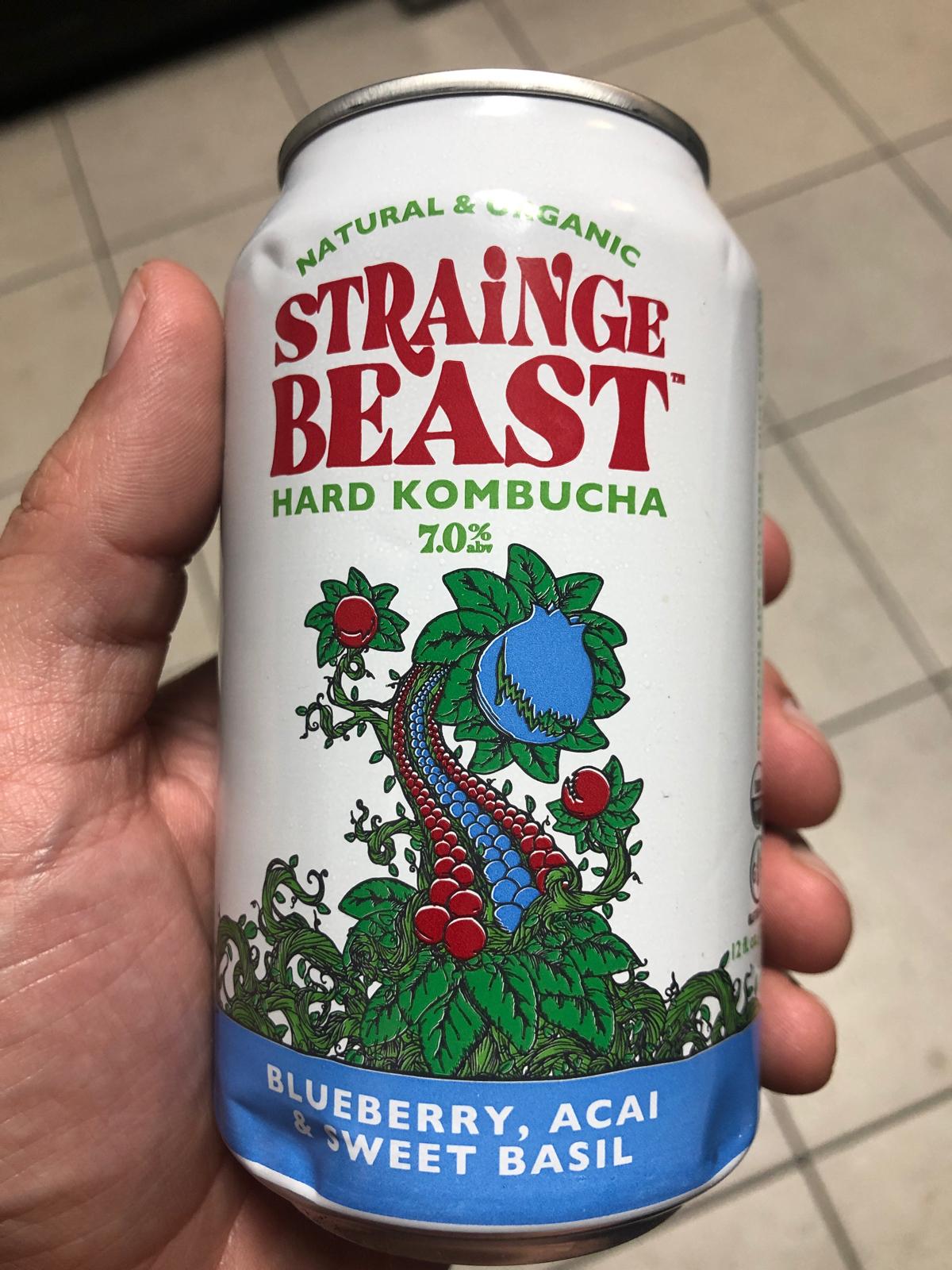 Strainge Beast - Hard Kombucha with Blueberry, Acai, and Sweet Basil 