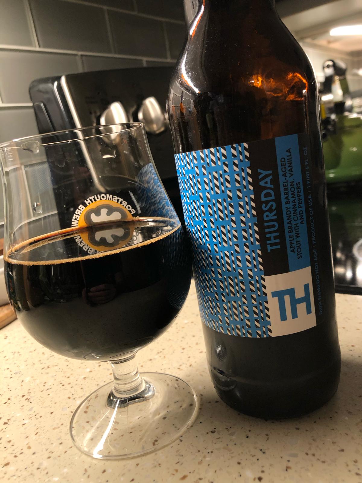 Thursday (2020) - Apple Brandy BA Imperial Stout w/ Cinnamon, Vanilla And Peppers