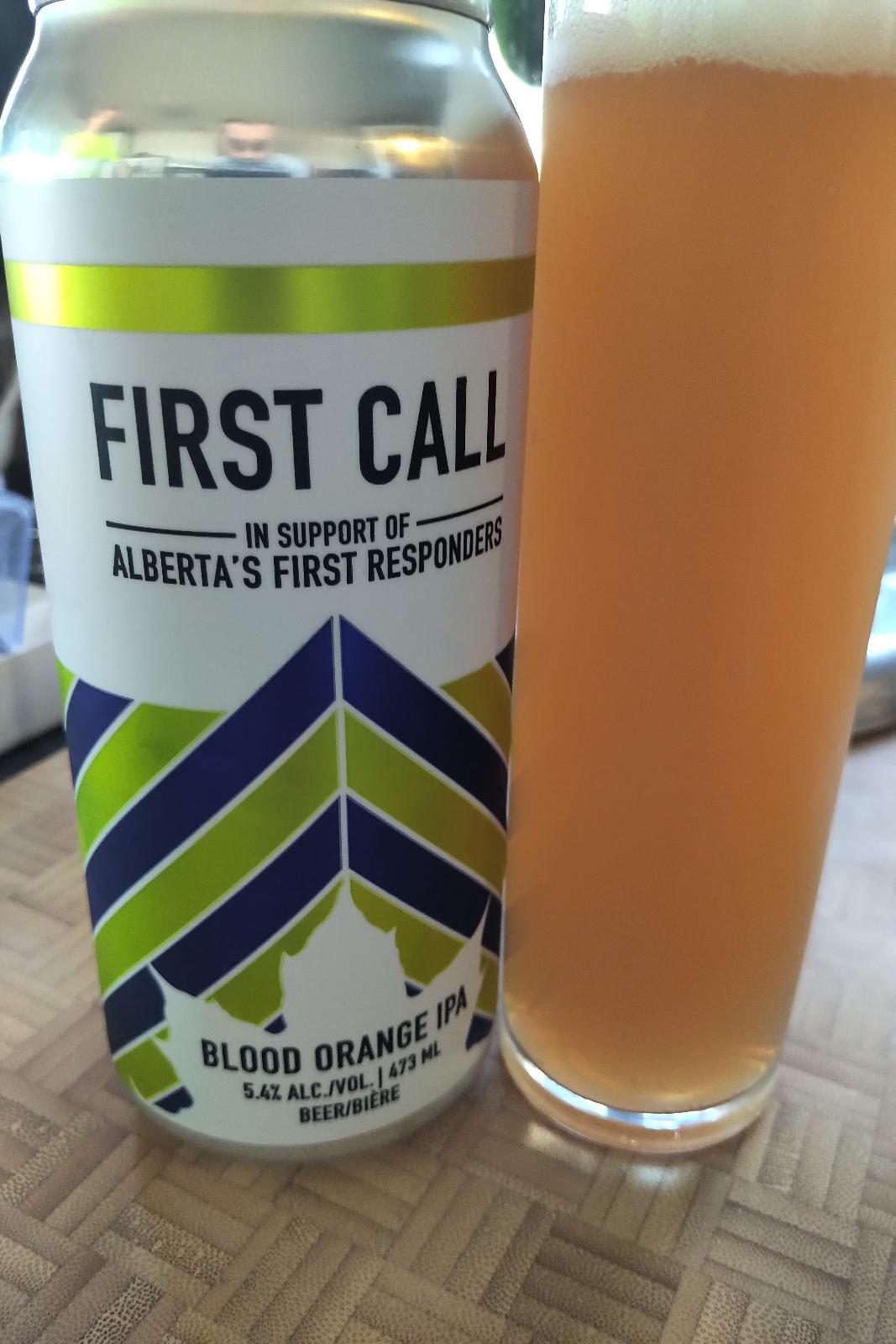 First Call Blood Orange IPA