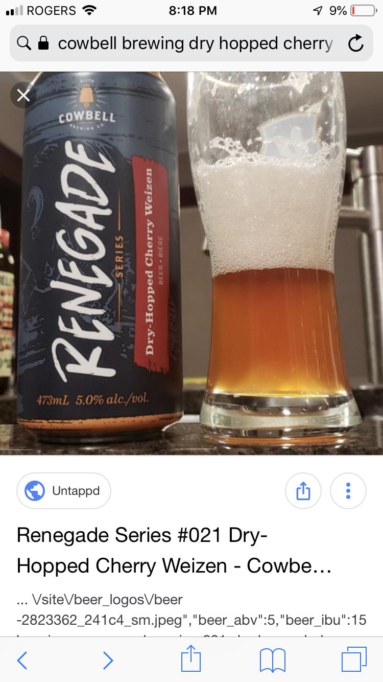 Renegade Series #021 Dry-Hopped Cherry Weizen