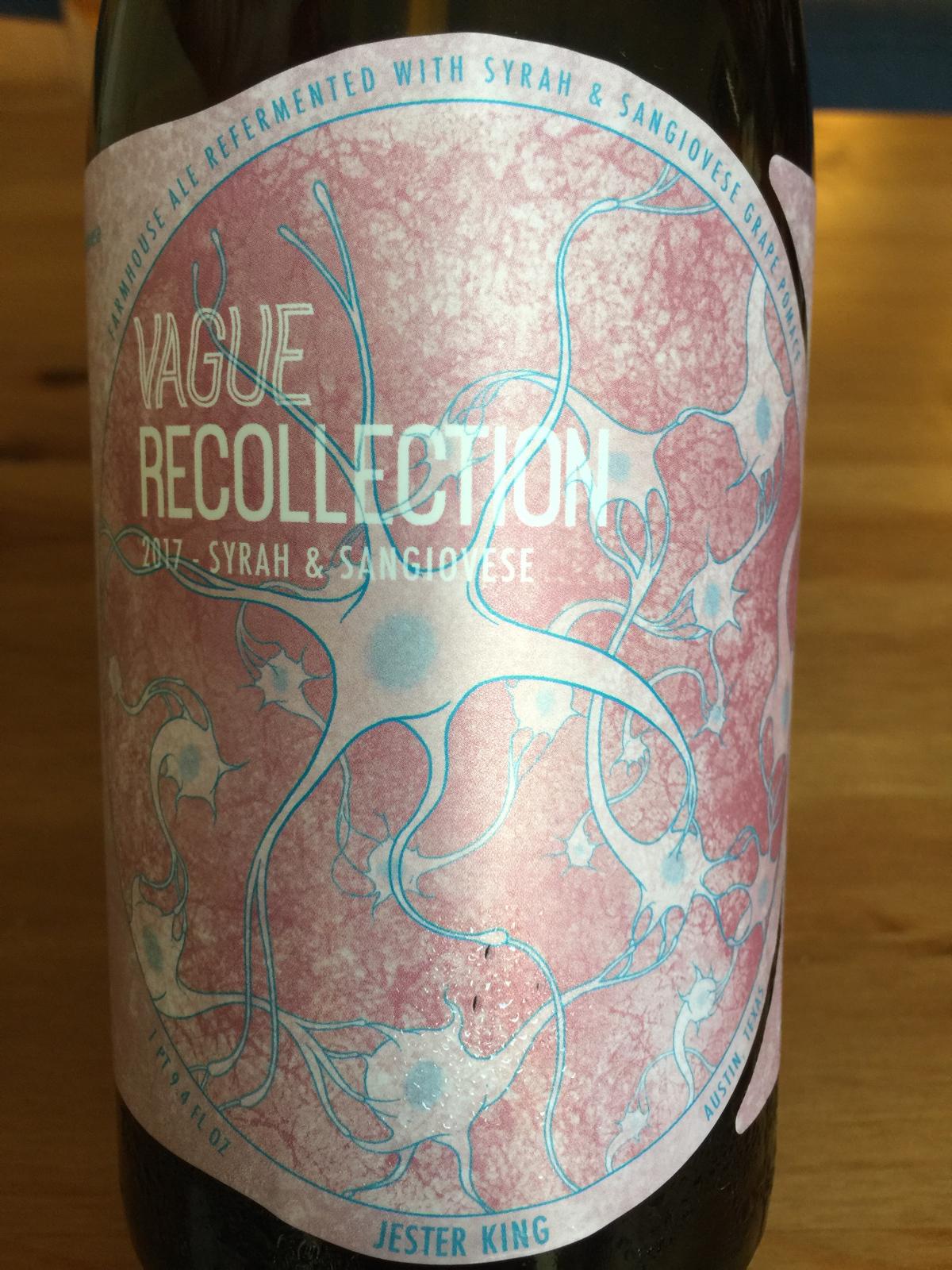 Vague Recollection - Syrah & Sangiovese