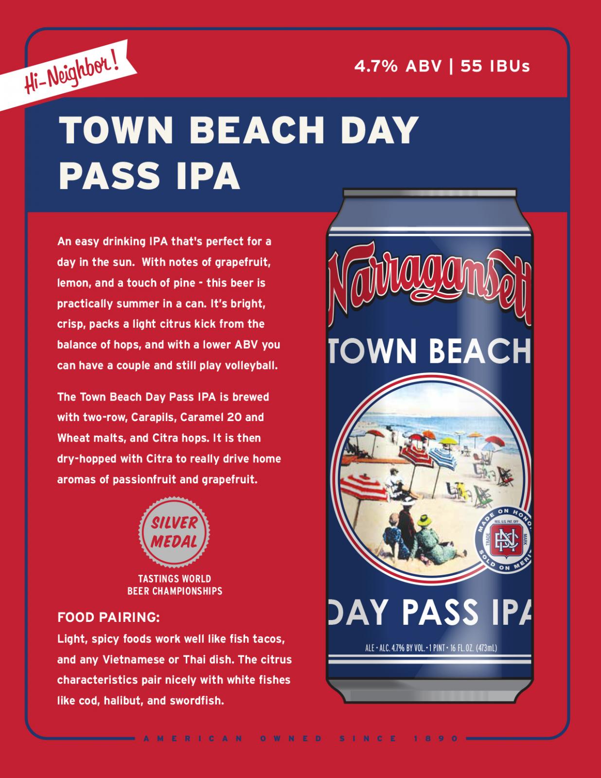Town Beach Day Pass IPA
